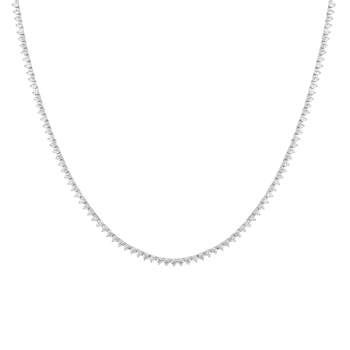 8ct Three-Prong Lab Grown Diamond Tennis Necklace