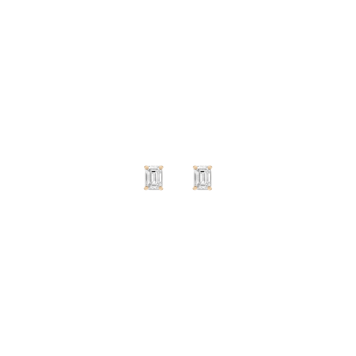 1ct Emerald Lab Grown Diamond Stud Earrings