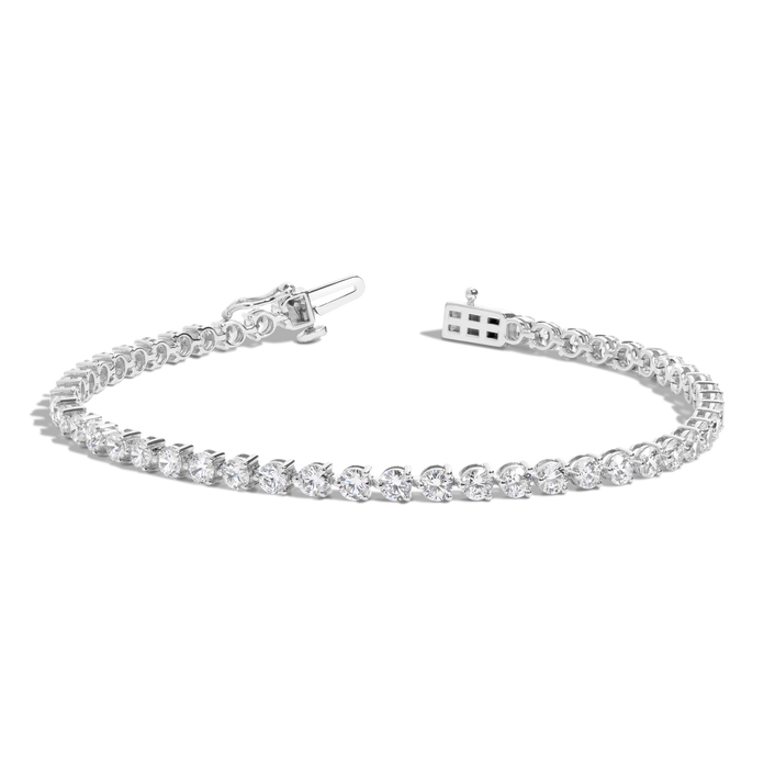5ct Three-Prong Lab Grown Diamond Tennis Bracelet
