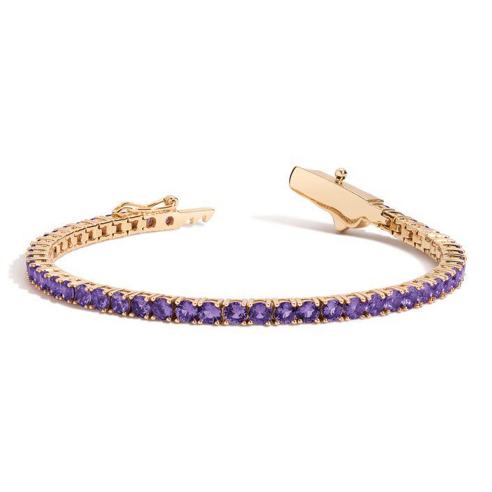 Lab Grown Amethyst Tennis Bracelet