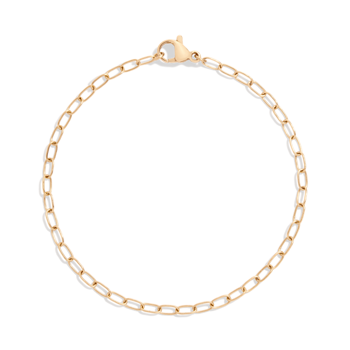 Stainless Steel Mini Paperclip Chain Bracelet