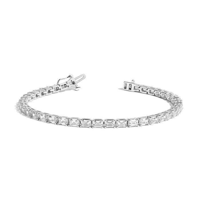 Lab Grown Diamond Emerald Tennis Bracelet