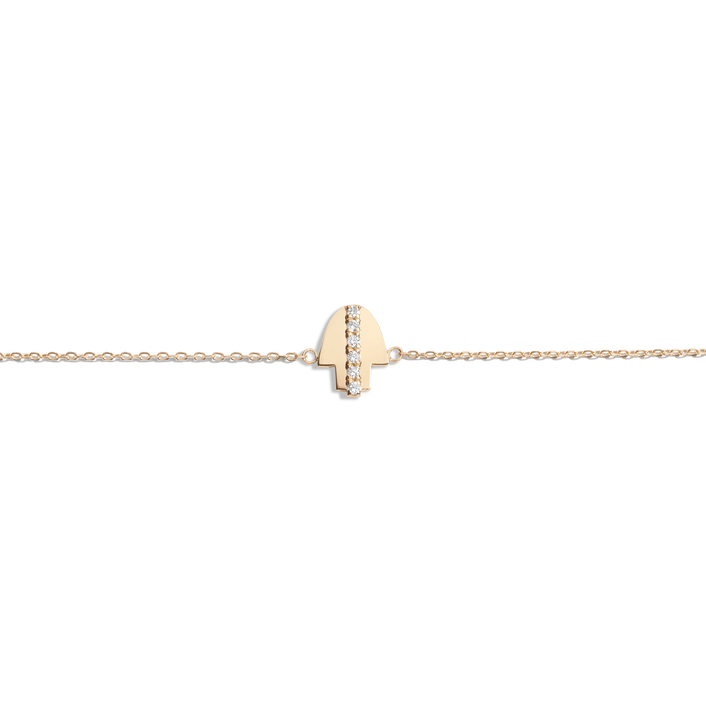Pave Diamond Hamsa Bracelet