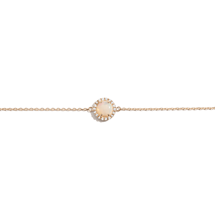 Halo Diamond Opal Bracelet