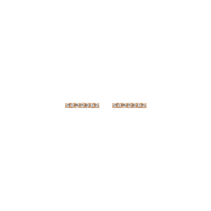 Midi White Diamond Bar Earring