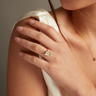 3ct Emerald Lab Grown Diamond Bezel Ring