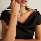 0.5ct Lab Grown Diamond Bezel Bar Chain Bracelet