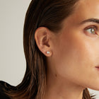 1ct Emerald Lab Grown Diamond Stud Earrings