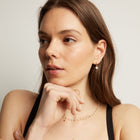 Stainless Steel Pearl Huggie Earrings