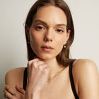 Stainless Steel Pearl Huggie Earrings