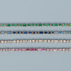Lab Grown White Sapphire Mosaic Tennis Bracelet
