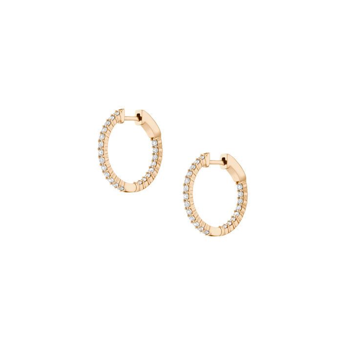 1ct Luxury Lab Grown Diamond Hoops 14k Yellow Gold First