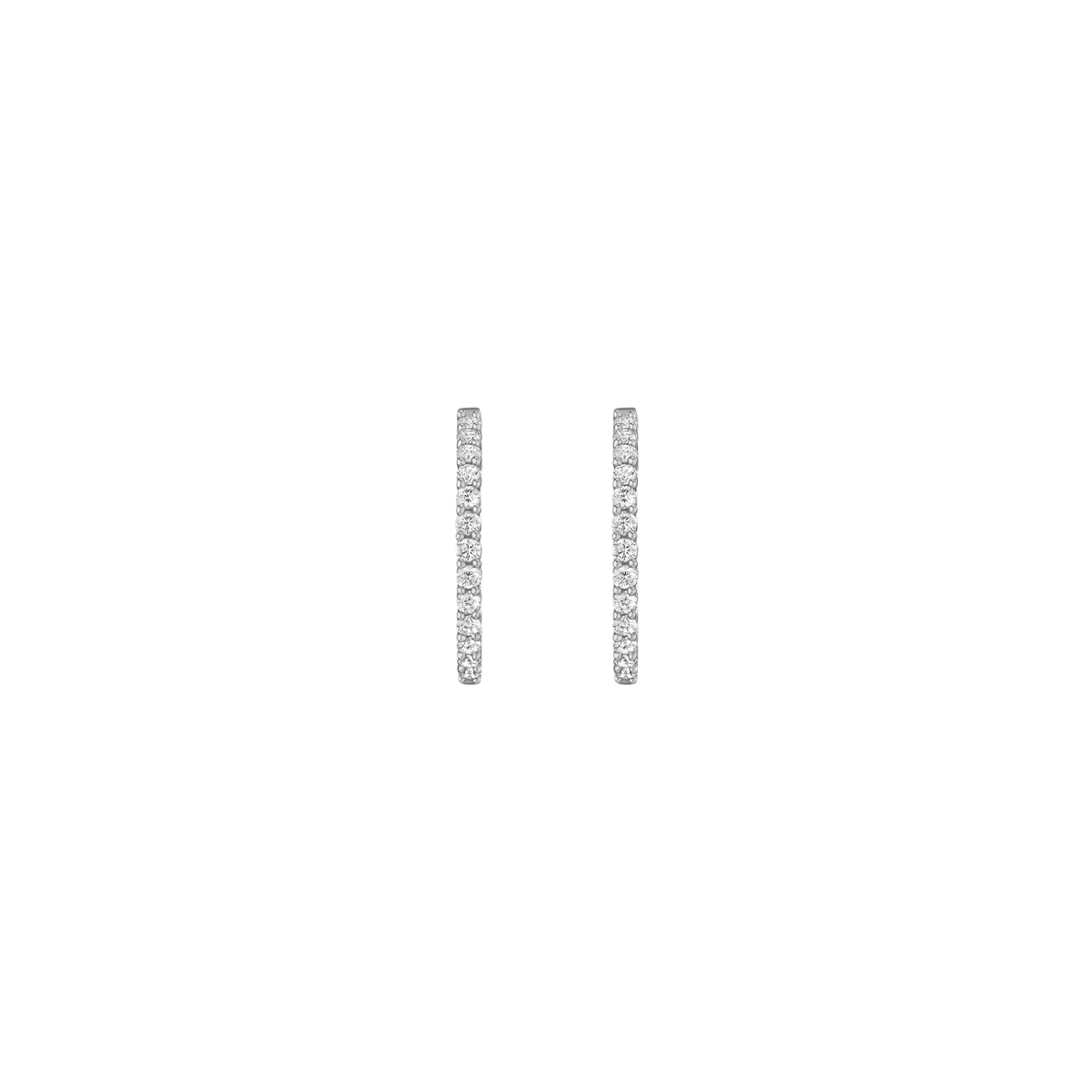 1ct Luxury Lab Grown Diamond Hoops 14k White Gold