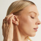 Lab Grown White Sapphire Edwardian Earrings