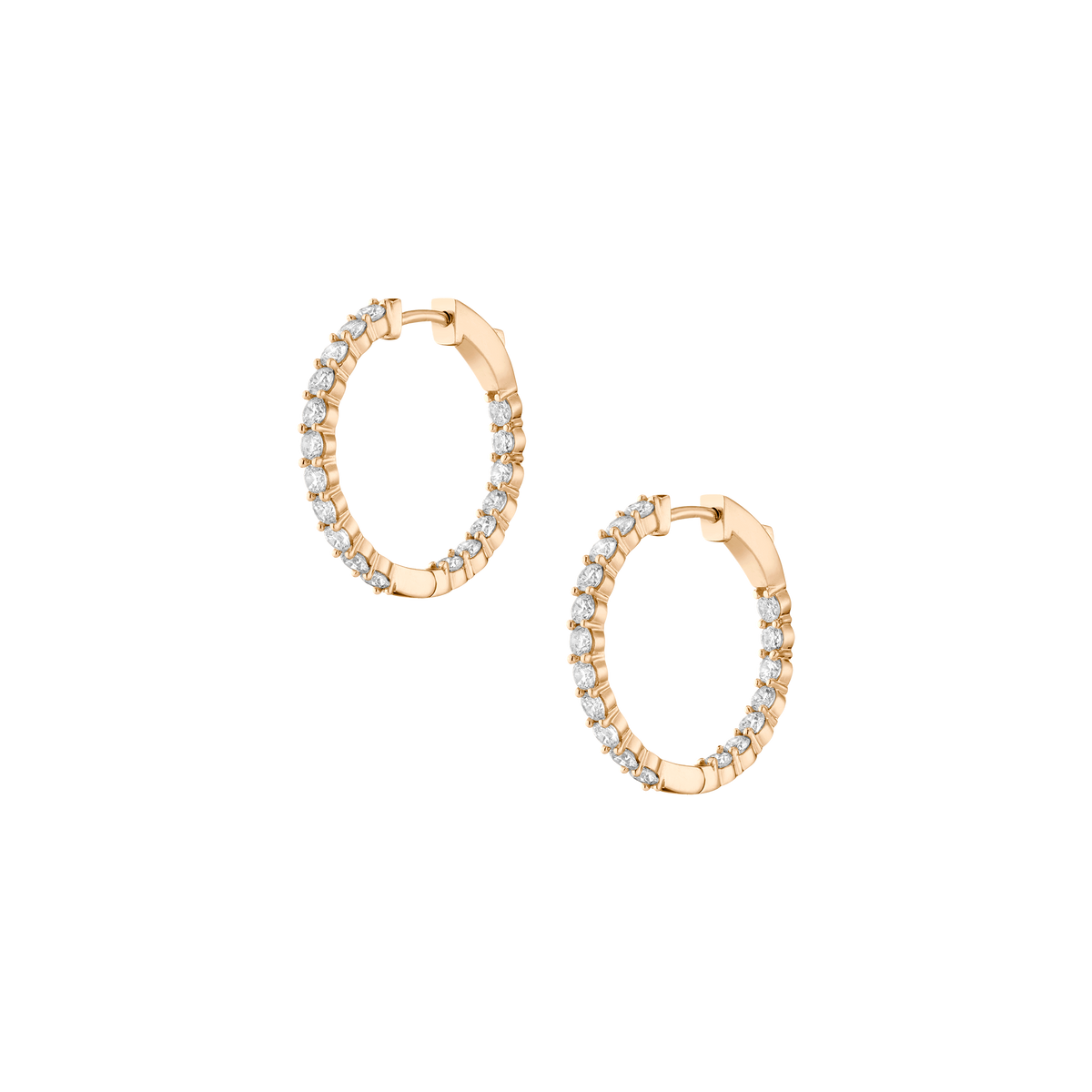 2ct Luxury Lab Grown Diamond Hoops 14k Yellow Gold First