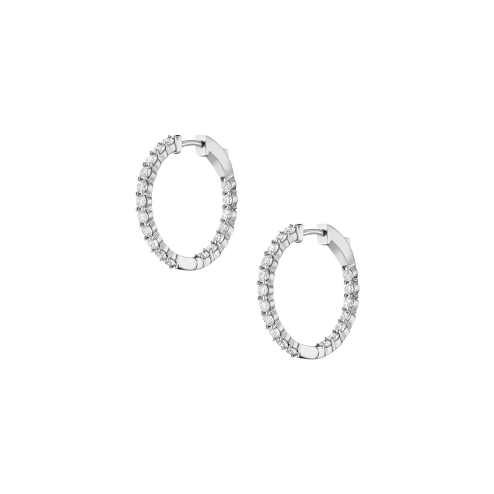 2ct Luxury Lab Grown Diamond Hoops 14k White Gold First