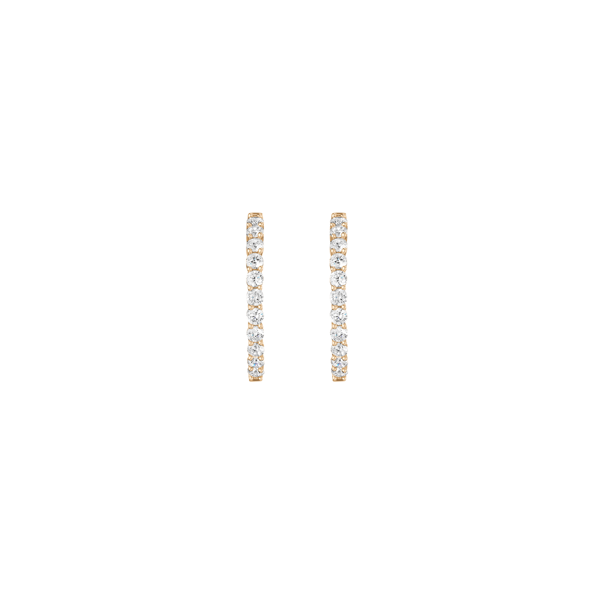 2ct Luxury Lab Grown Diamond Hoops 14k Yellow Gold