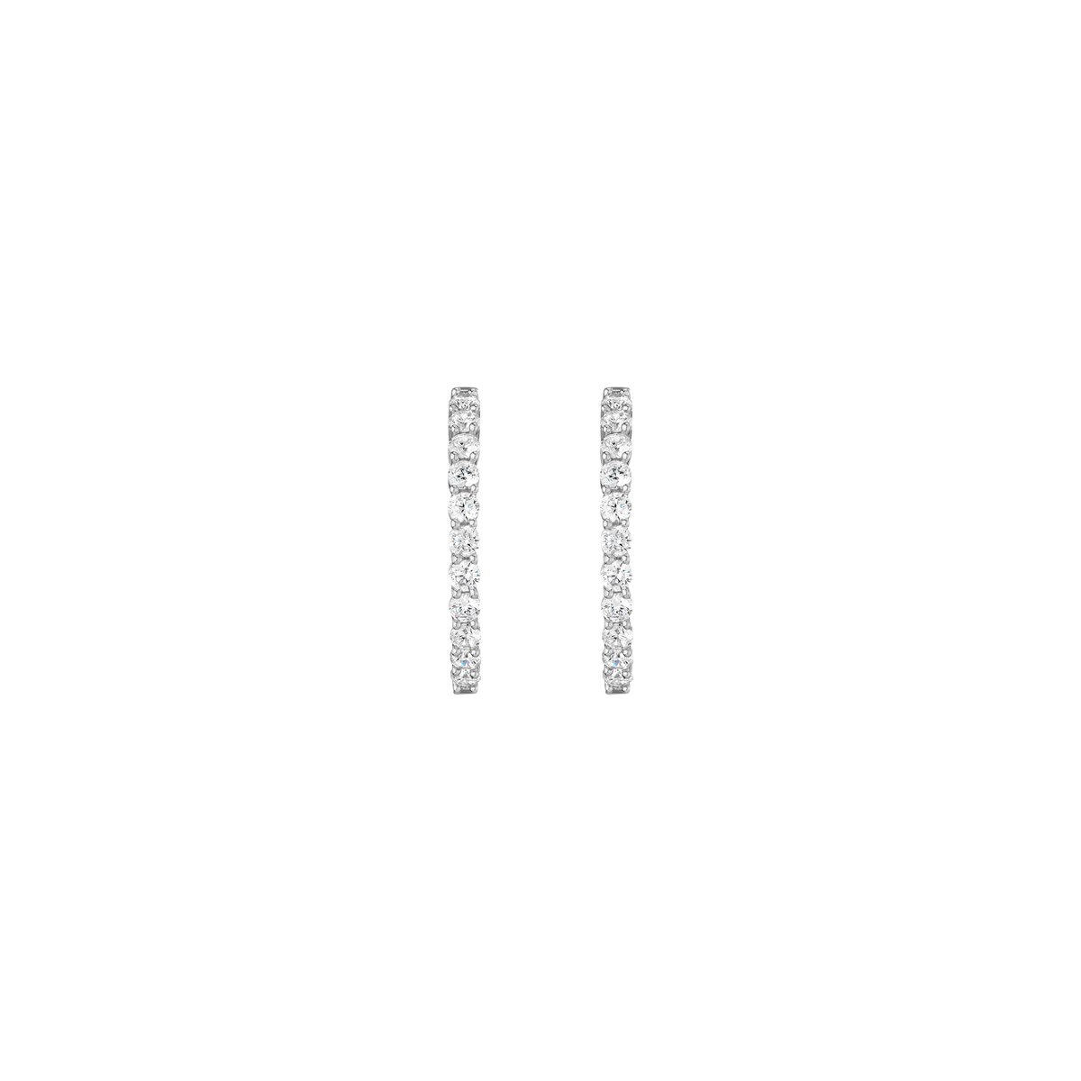 2ct Luxury Lab Grown Diamond Hoops 14k White Gold