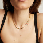 Stainless Steel Herringbone Necklace