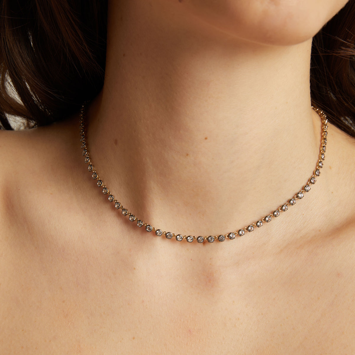 Model Necklace worn by a person with a neutral background