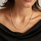 9ct Three-Prong Lab Grown Diamond Tennis Necklace