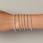 Lab Grown White Sapphire Marquise & Round Tennis Bracelet
