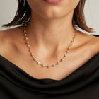 5ct Lab Grown Diamond Graduated Cupcake Bar Tennis Necklace