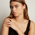 Lab Grown White Sapphire Bar Tennis Necklace