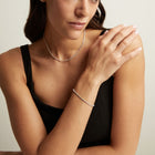 Lab Grown White Sapphire Barely There Tennis Bracelet