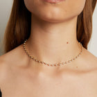 Lab Grown White Sapphire Bar Tennis Necklace