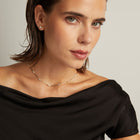 1ct Lab Grown Diamond Triple Bezel Bar Chain Necklace