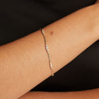 0.5ct Lab Grown Diamond Triple Bezel Bar Chain Bracelet