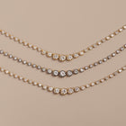 Black Rhodium Graduated Georgian Tennis Necklace