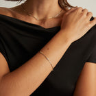 0.5ct Lab Grown Diamond Triple Bezel Bar Chain Bracelet