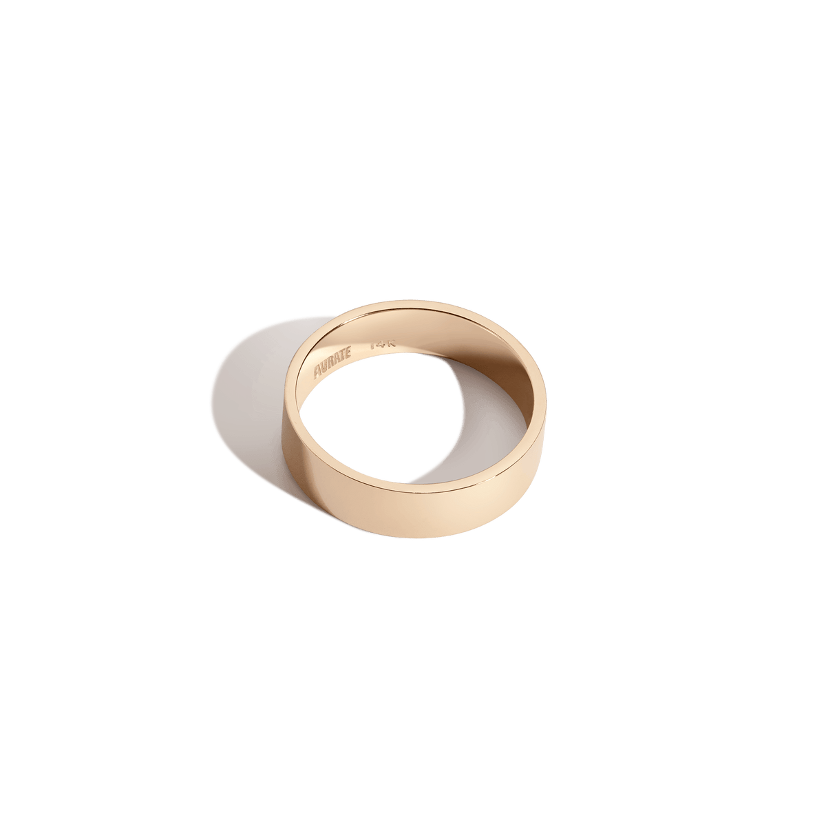 Modern Cigar Band Vermeil Yellow Gold 14K Yellow Gold 18K Yellow Gold Front