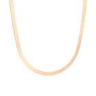 Solid Gold Herringbone Chain Necklace