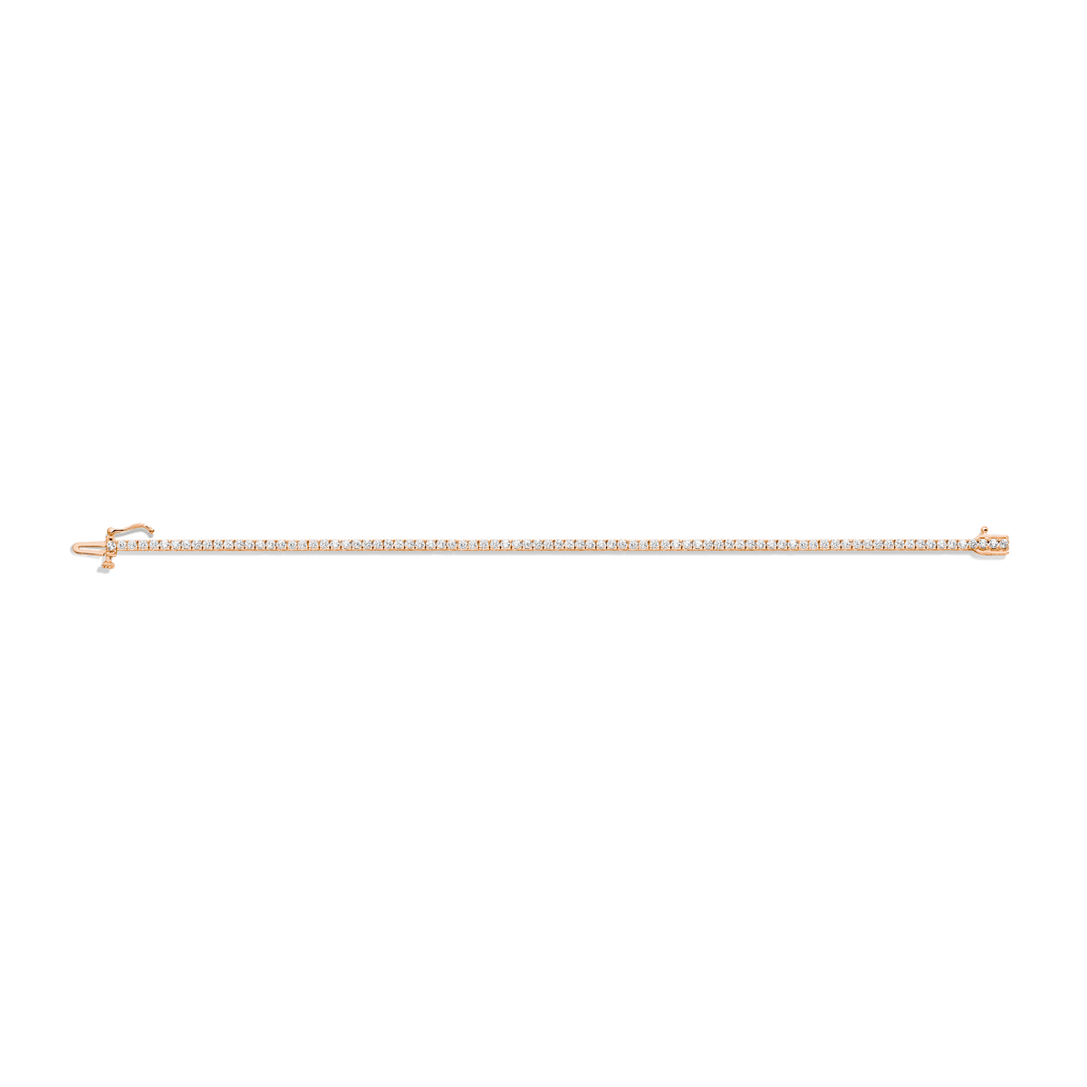 Dazzling Diamond Tennis Bracelet 14K 18K Rose Gold 6in 6.5in 7in 7.5in 2ct (Large)