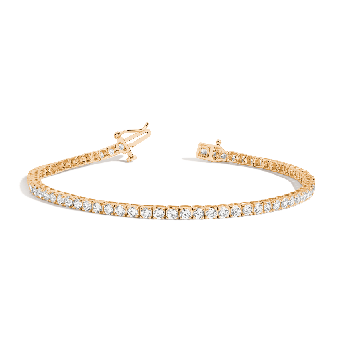 Dazzling Diamond Tennis Bracelet 14K 18K Yellow Gold 6in 6.5in 7in 7.5in 3ct (XL) First