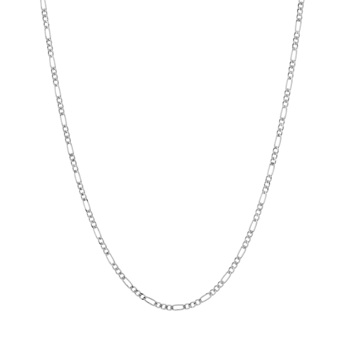 Medium Gold Figaro Chain Necklace Vermeil 14K White Gold 18in 22in First