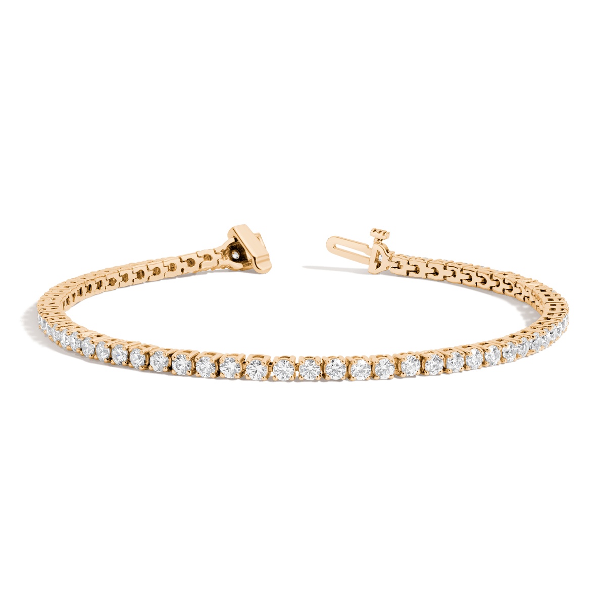 Classic Diamond Tennis Bracelet 14K 18K Yellow Gold 6in 6.5in 7in 7.5in 4ct (XXL)