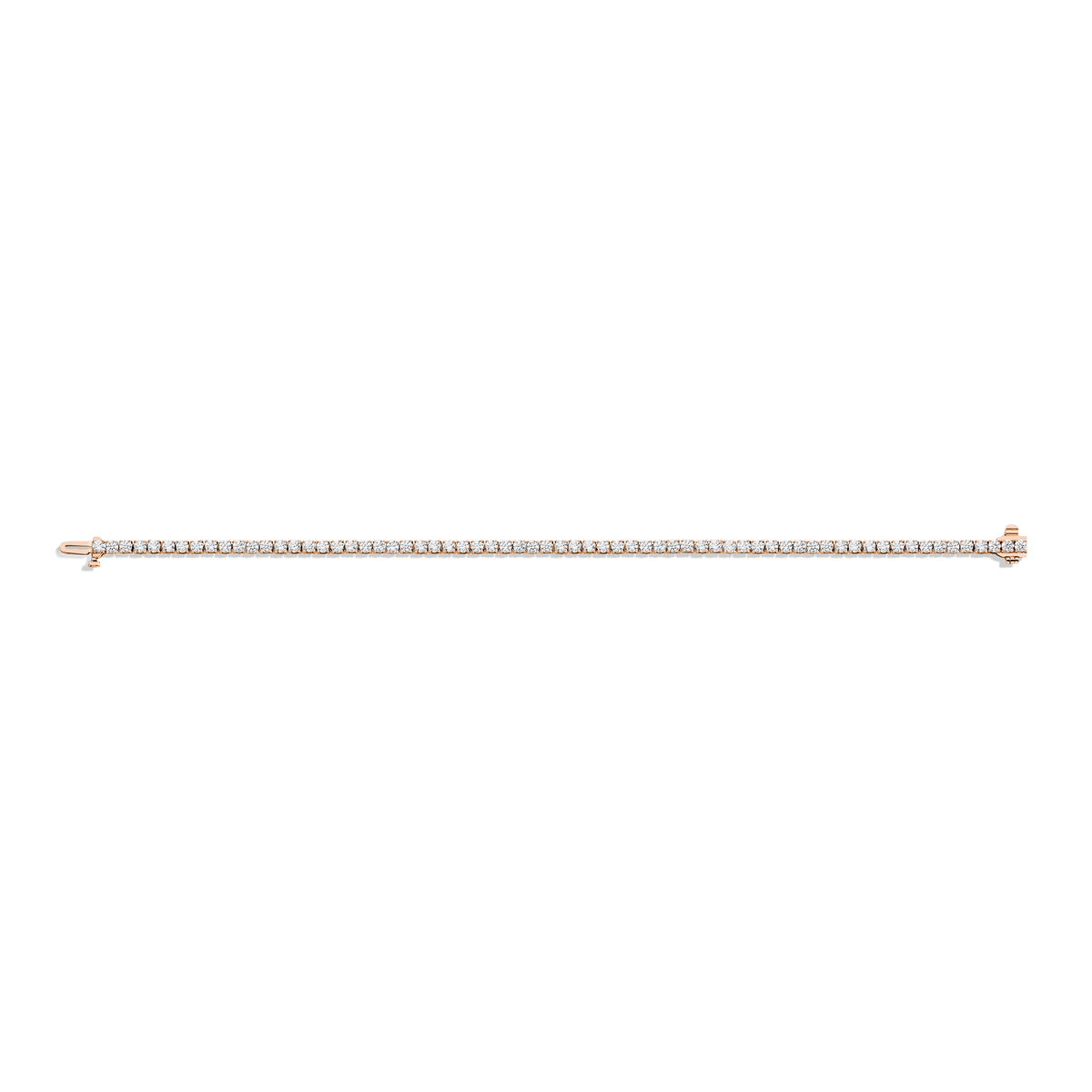 Classic Diamond Tennis Bracelet 14K 18K Rose Gold 6in 6.5in 7in 7.5in 4ct (XXL)