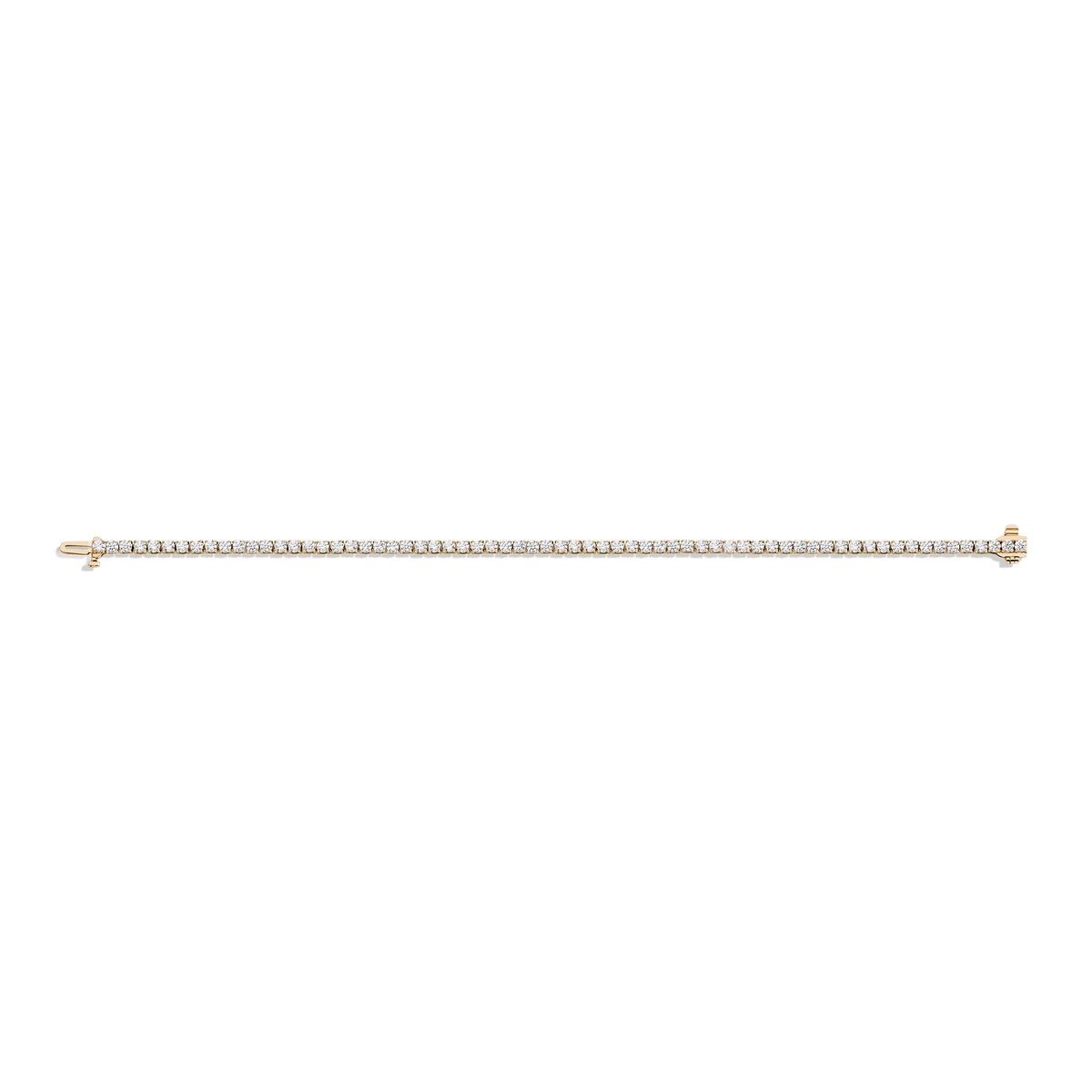 Classic Diamond Tennis Bracelet 14K 18K Yellow Gold 6in 6.5in 7in 7.5in 4ct (XXL)