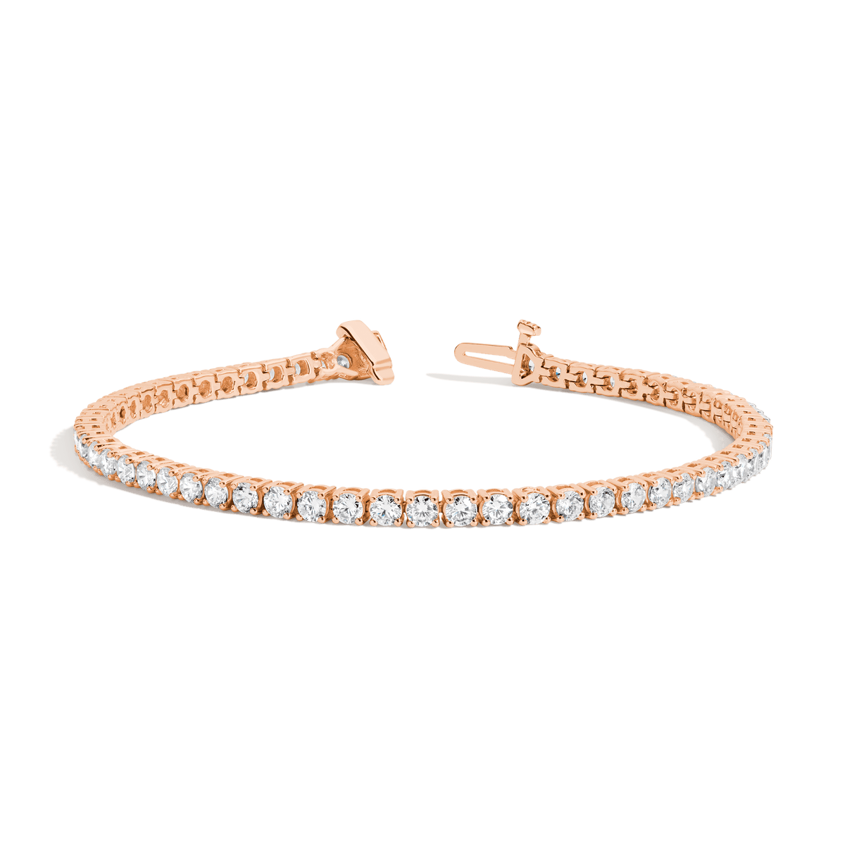 Classic Diamond Tennis Bracelet 14K 18K Rose Gold 6in 6.5in 7in 7.5in 5ct (3XL)
