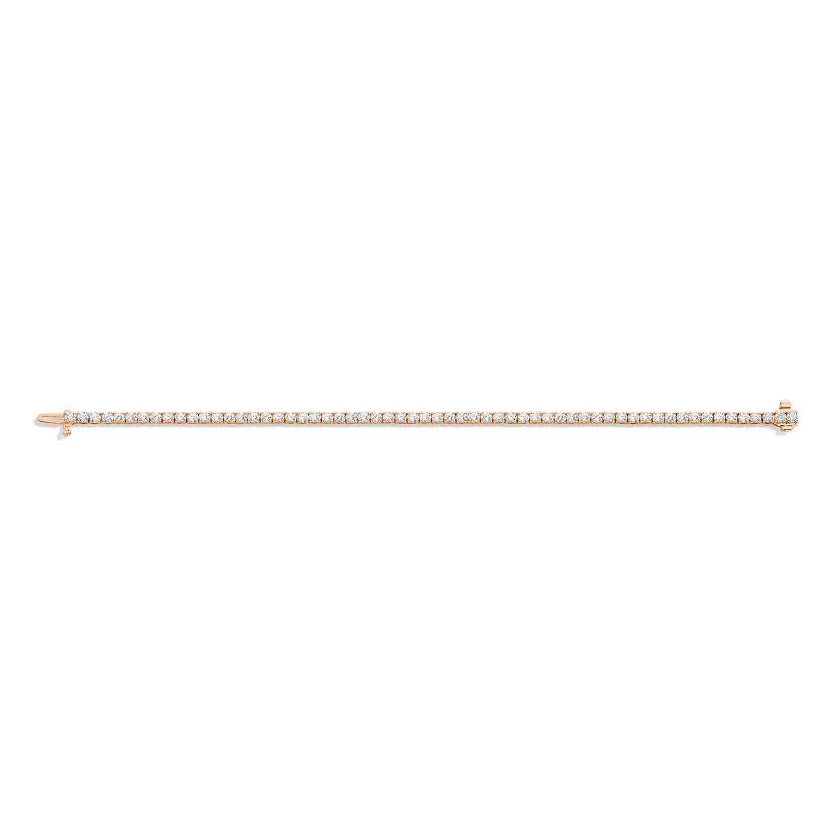 Classic Diamond Tennis Bracelet 14K 18K Rose Gold 6in 6.5in 7in 7.5in 5ct (3XL)
