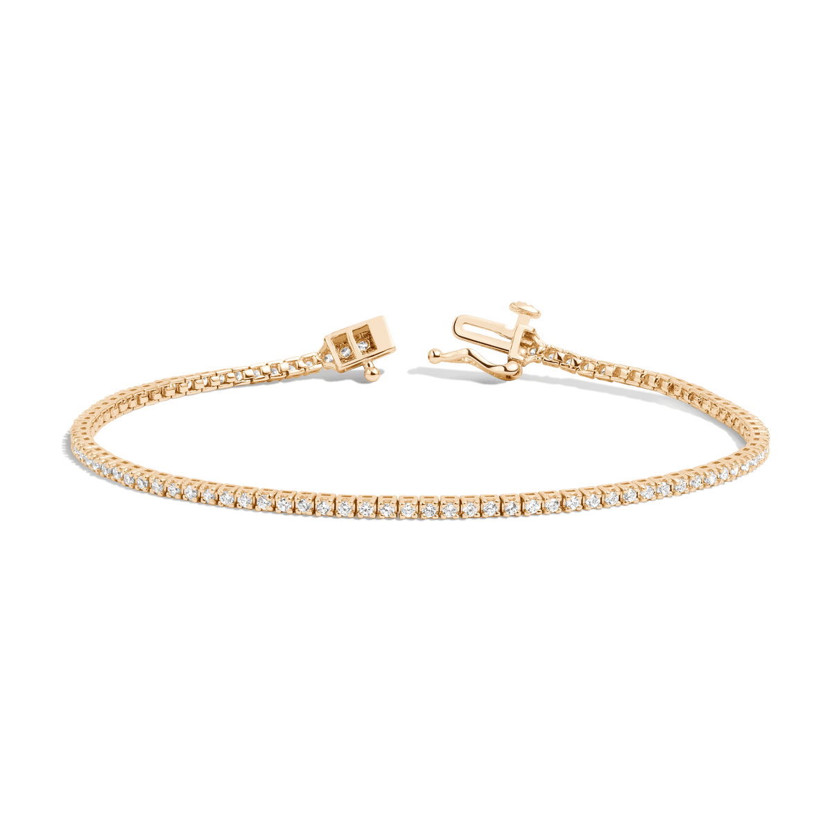 Dazzling Diamond Tennis Bracelet 14K 18K Yellow Gold 6in 6.5in 7in 7.5in 1ct (Medium)