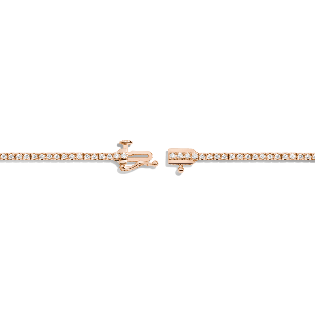 Dazzling Diamond Tennis Bracelet 14K 18K Rose Gold 6in 6.5in 7in 7.5in 1ct (Medium)