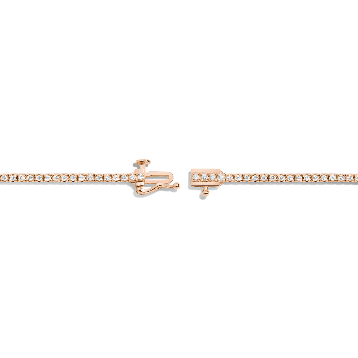 Dazzling Diamond Tennis Bracelet 14K 18K Rose Gold 6in 6.5in 7in 7.5in 1ct (Medium)