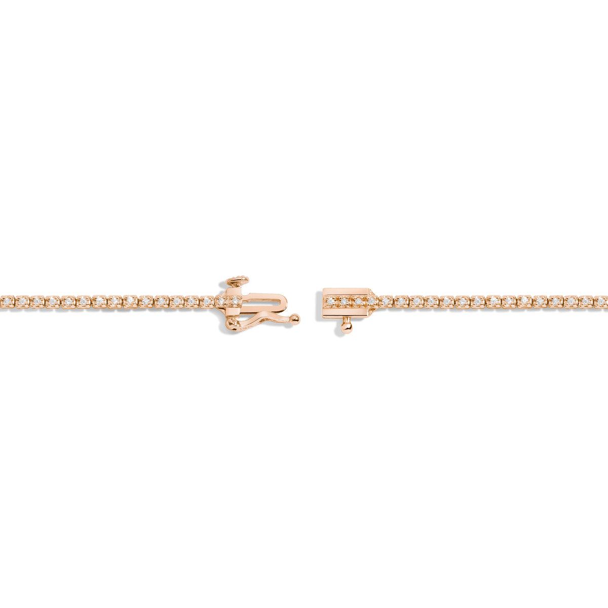 Dazzling Diamond Tennis Bracelet 14K 18K Rose Gold 6in 6.5in 7in 7.5in half ct(Small)