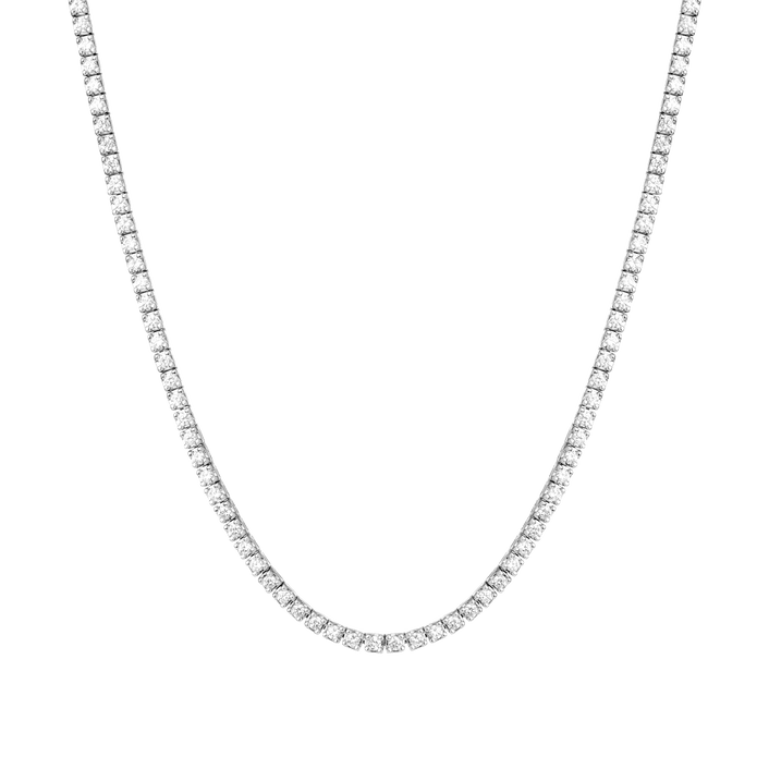 Dazzling Diamond Tennis Necklace 14k 18k White Gold 15.5in 16in 5ct (Large) First