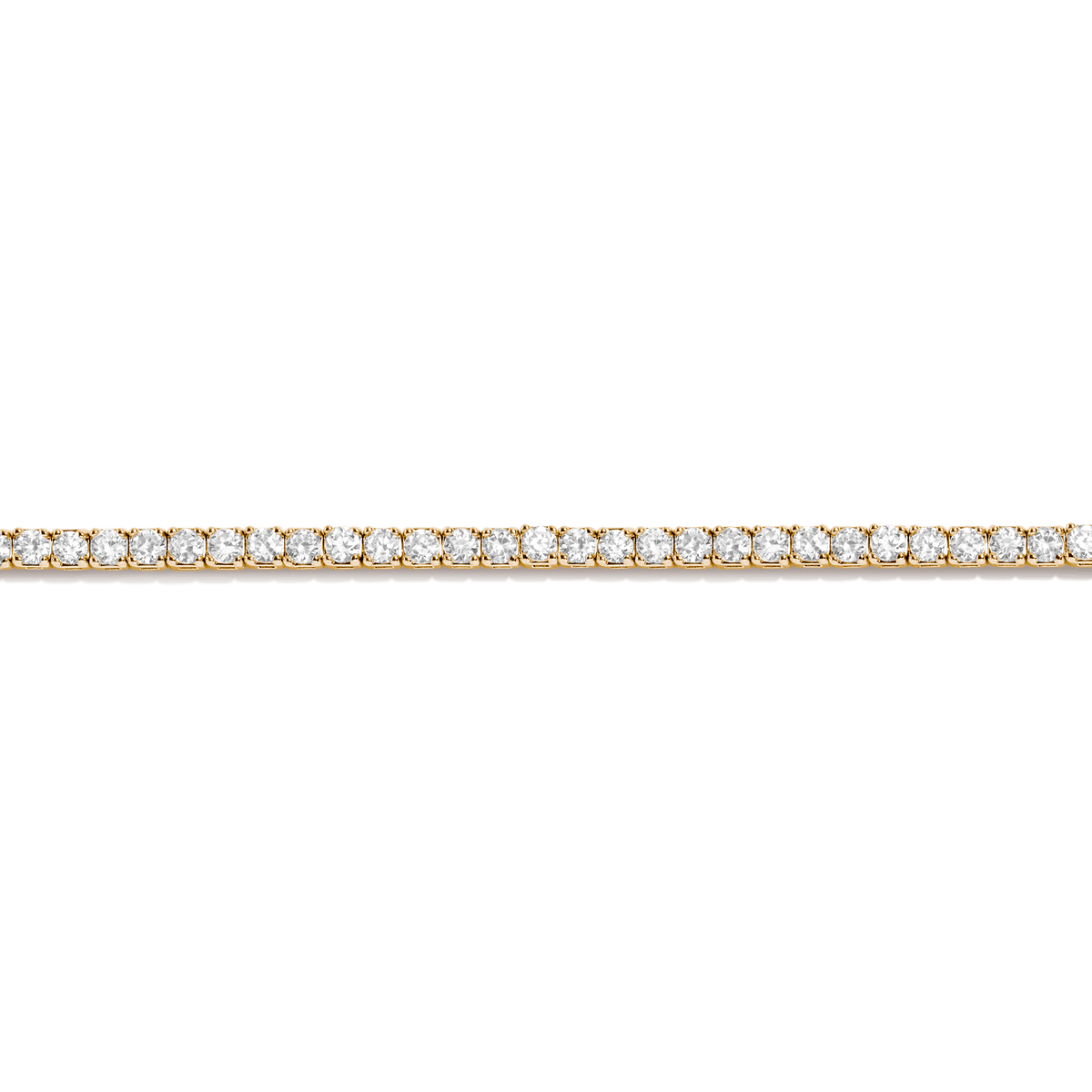 Dazzling Diamond Tennis Necklace 14k 18k Yellow Gold 15.5in 16in 5ct (Large)